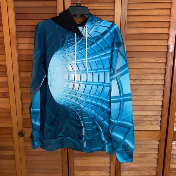 New without tags! Super awesome 3D effect Unisex Hoodie Size Small - Picture 3 of 4